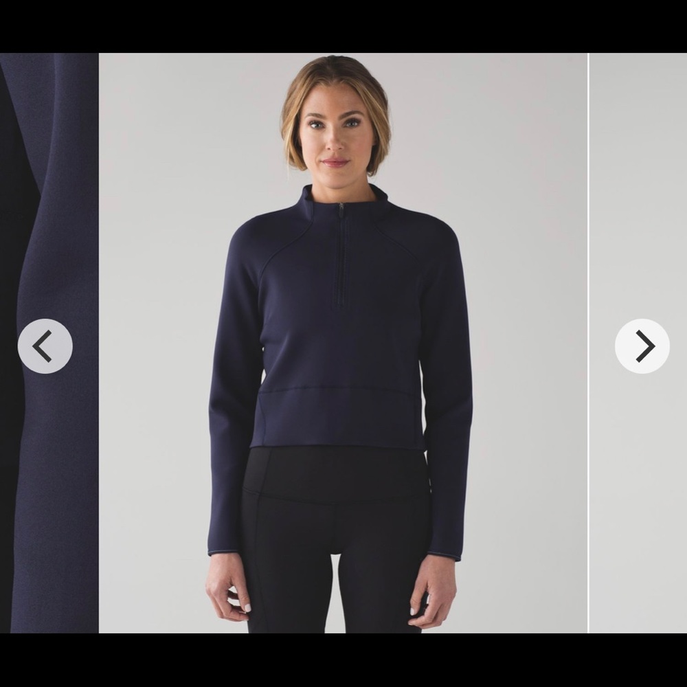 Lululemon Kicking Asphalt Half Zip Crop Top S6